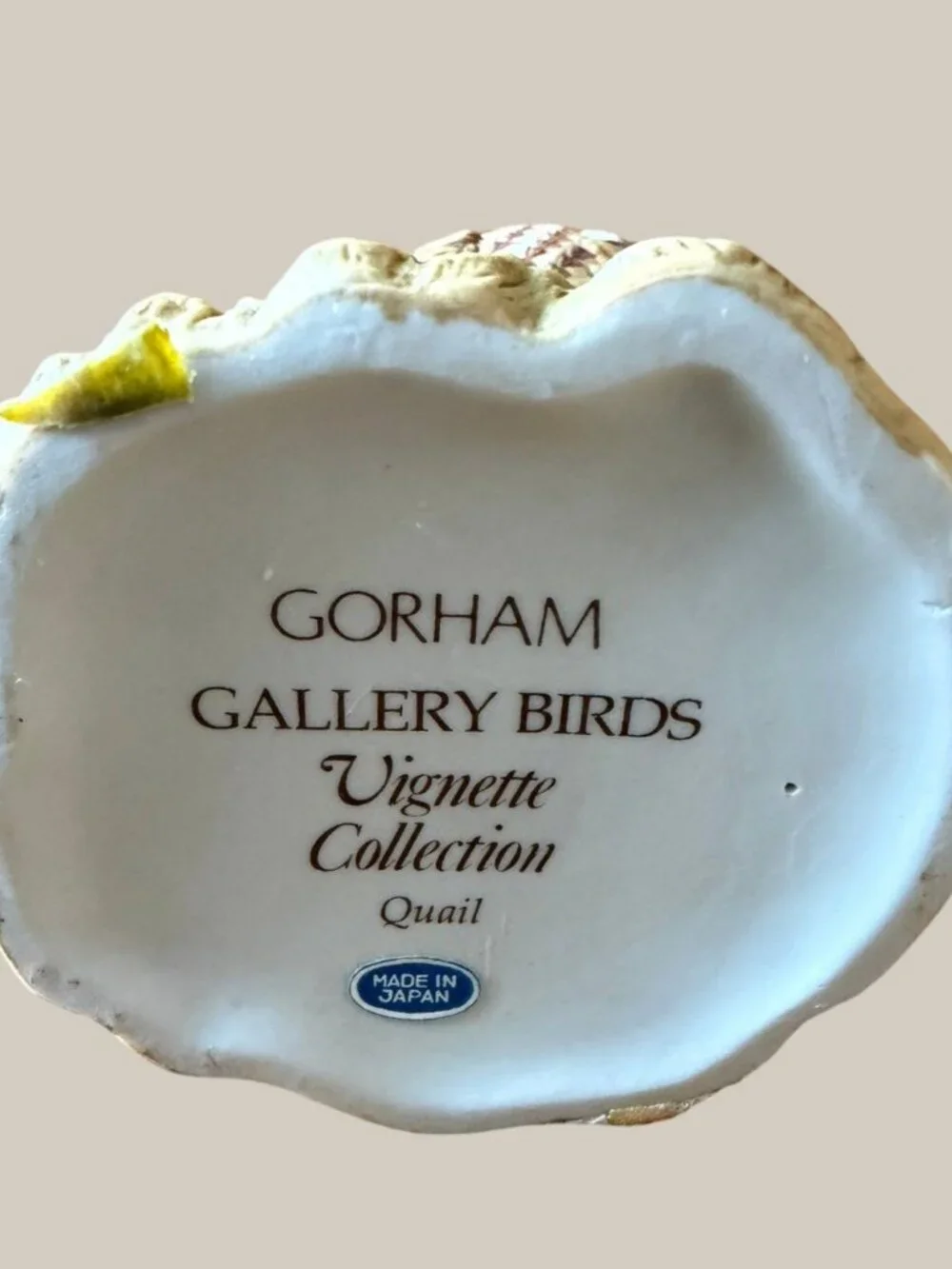 Vintage Gorham Gallery Birds Quail Vignette Figurine Japan Strawberry 5